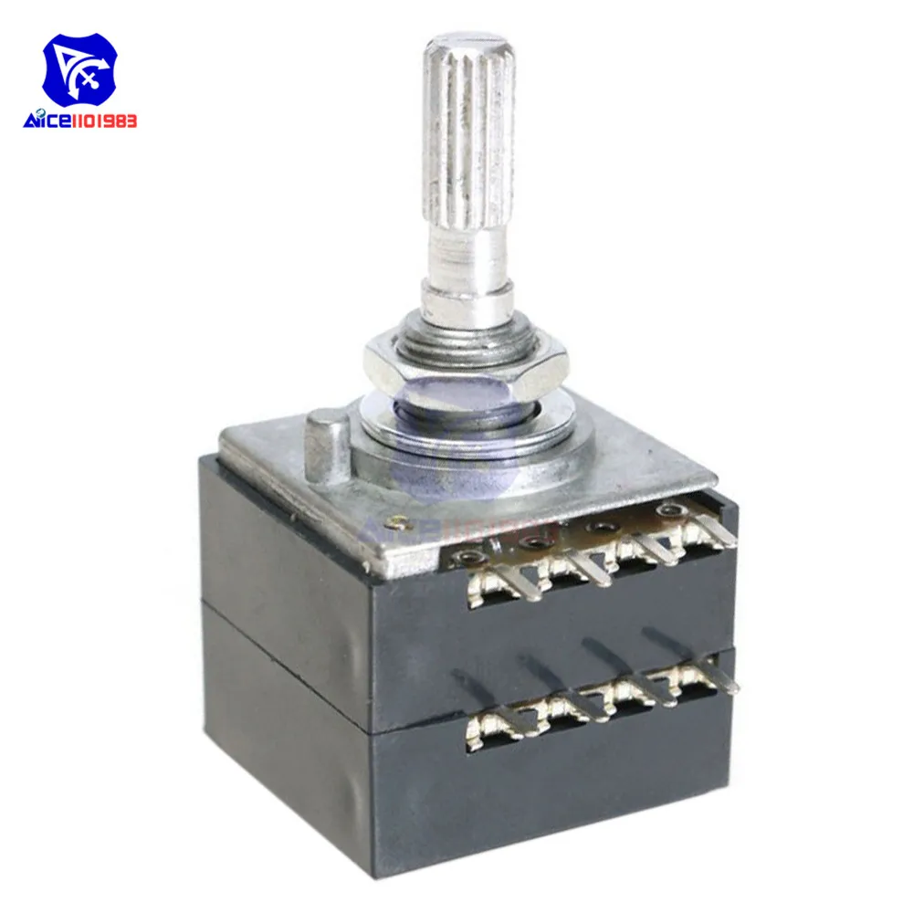 

Rotary Potentiometer 100K LOG ALPS RH2702 Audio Volume Control Pot Stereo W Loudness L