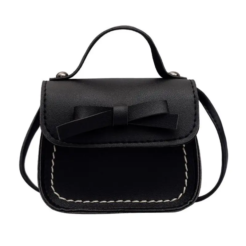 

Bowknot PU Leather Mini Messenger Bag Baby Girls Handbag Coin Purse Children Small Clutch Bags for Girls Ladies Shoulder Handbag