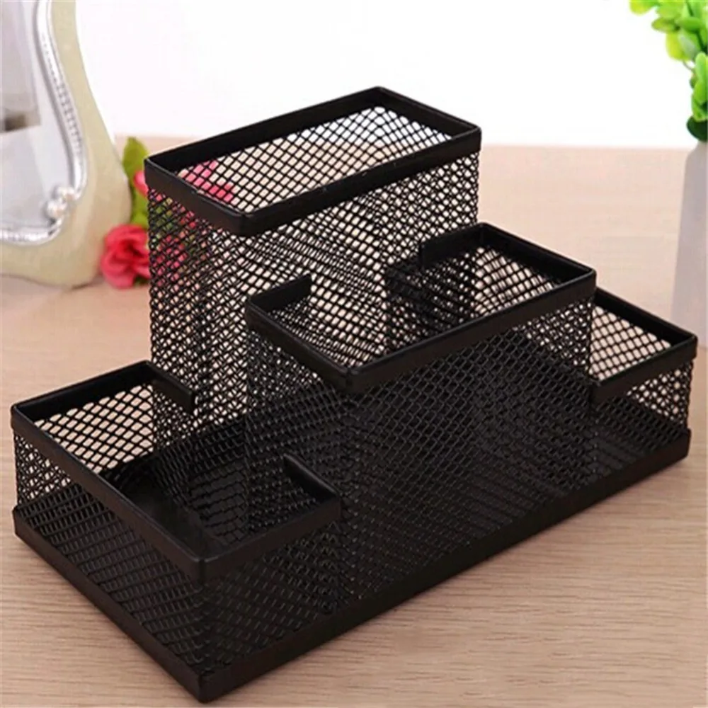 New Arrival Multifuction Black Cube Metal Book Stand Mesh Style Desk