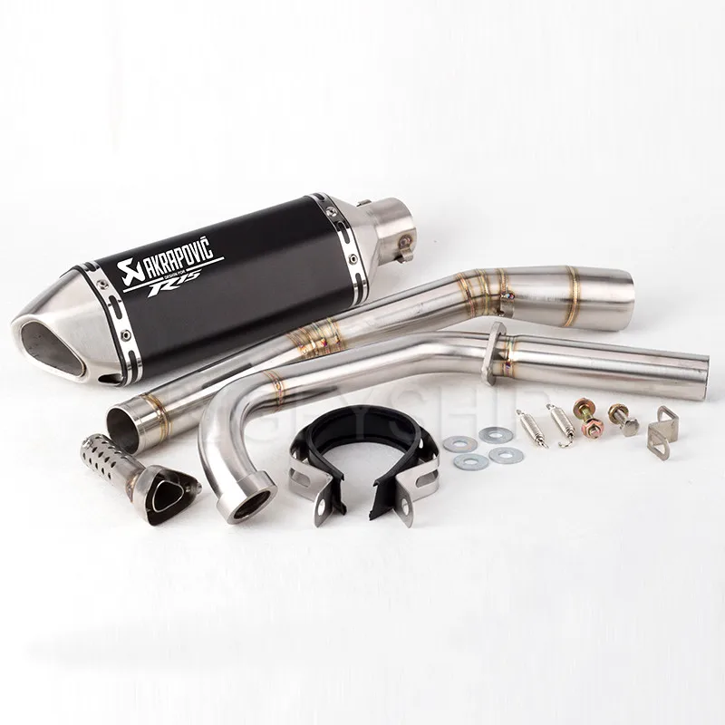 

For Yamaha R15 2008 to 2016 M-Slaz / Xabre / YZF R15 V2 Escape Slip-on Motorcycle Akrapovic Exhaust Muffler And Link Pipe System