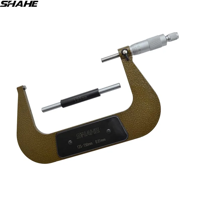 

New shahe micrometer 125-150 mm precision outside micrometer 0.01 mm