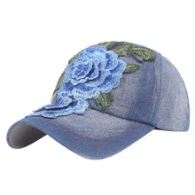 Винтажная Женская кепка в стиле унисекс, вышитая Цветочная джинсовая кепка, модный бейсбольный тропический шлем от солнца Gorras Para Hombre, кепка# LR1