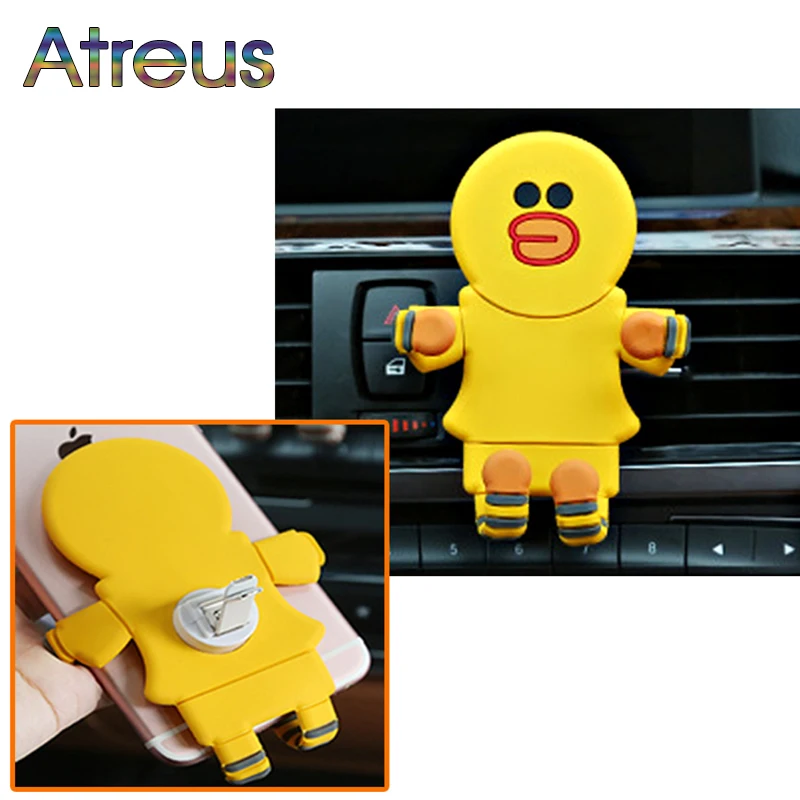

Atreus Car vents versatile cartoon phone rack for Peugeot 307 206 407 Citroen C4 C5 Honda Civic Accord CRV Lada Vesta Granta