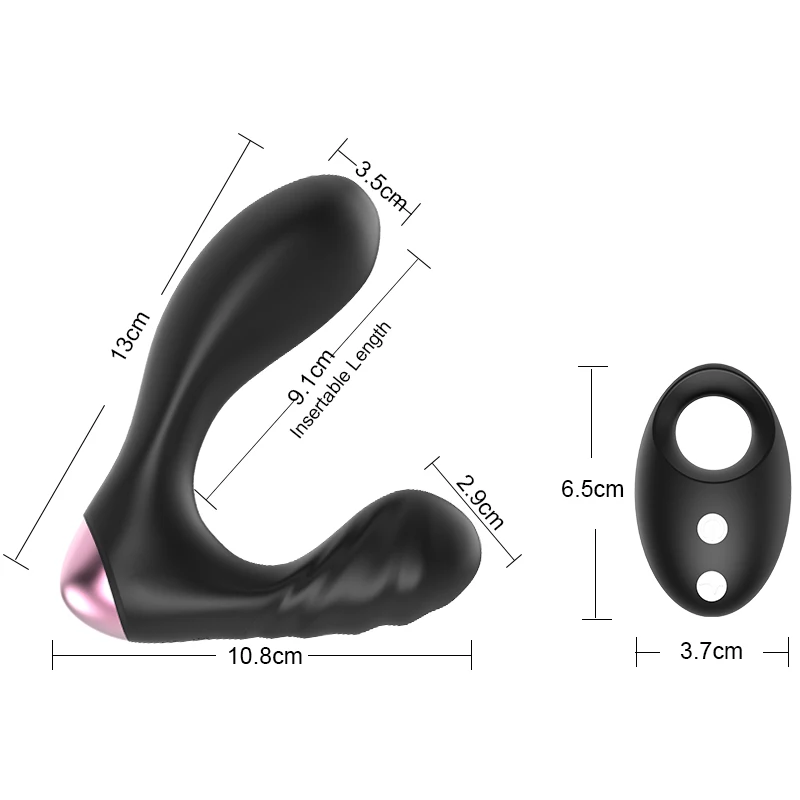 Masajeador prostato vibrador macho Control remoto Anal Plug juguetes sexuales para hombres y mujere