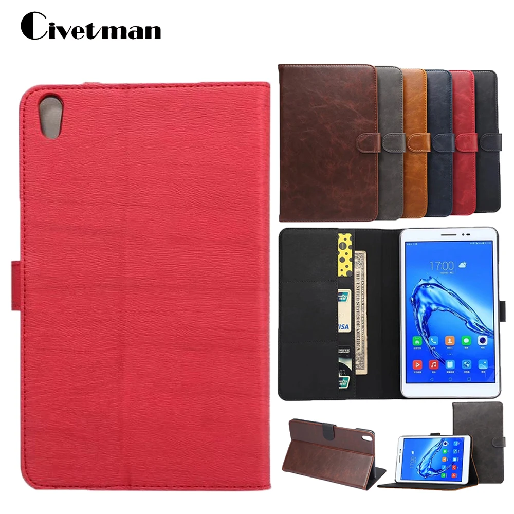

For Huawei Honor Pad 2 Tablet Case 8.0 Inch Wood Skin PU Leather Slim Magnetic Flip Stand Cover For Huawei MediaPad T2 Pro 8.0