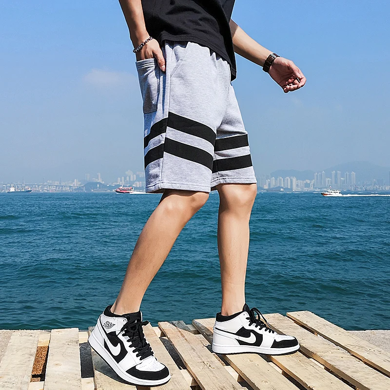 

Summer knee length pants for men Big size 3xl 4xl 5xl Black Gray color