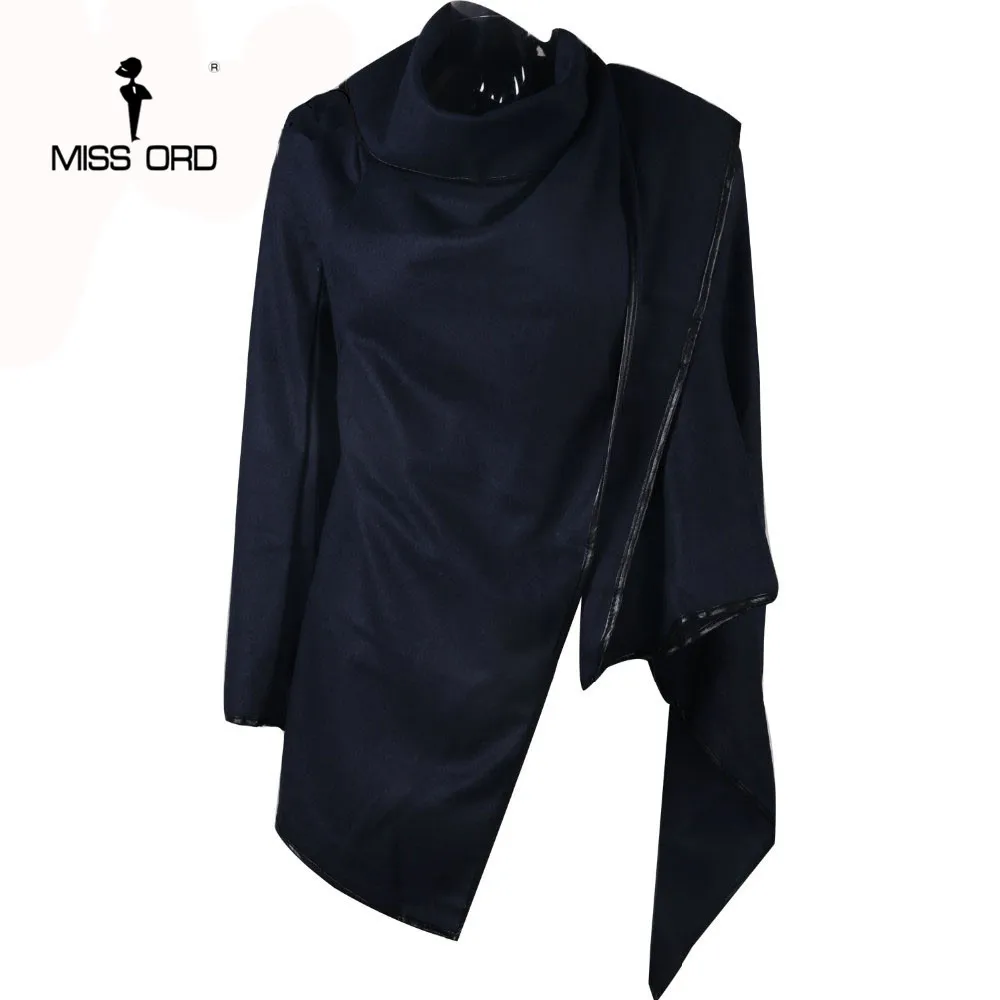 

Free Shipping 2019 Women's fashion winter coat Large lapel zipper cuffs loose woolen jacket coat FT1289