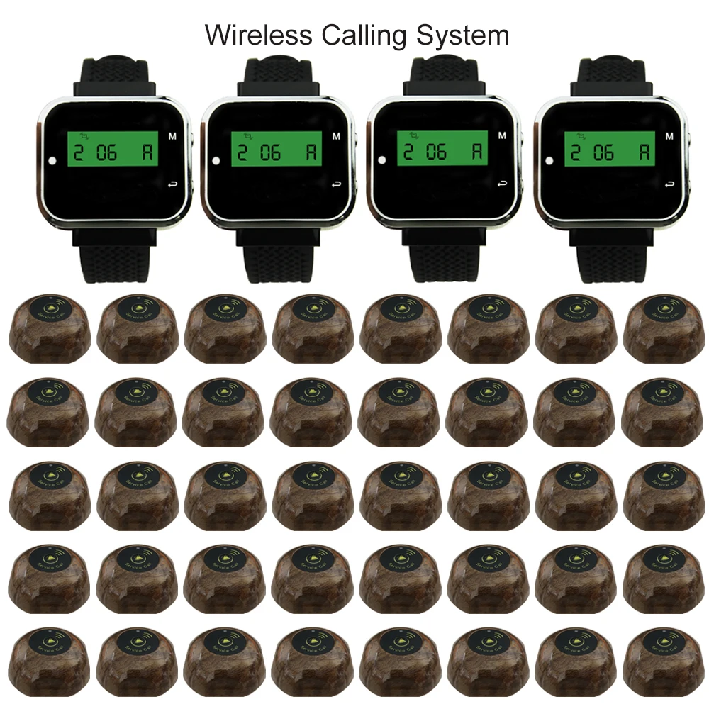 JINGLE BELLS 40 transmitter Call Buttons +4 Watch Receiver Restaurant