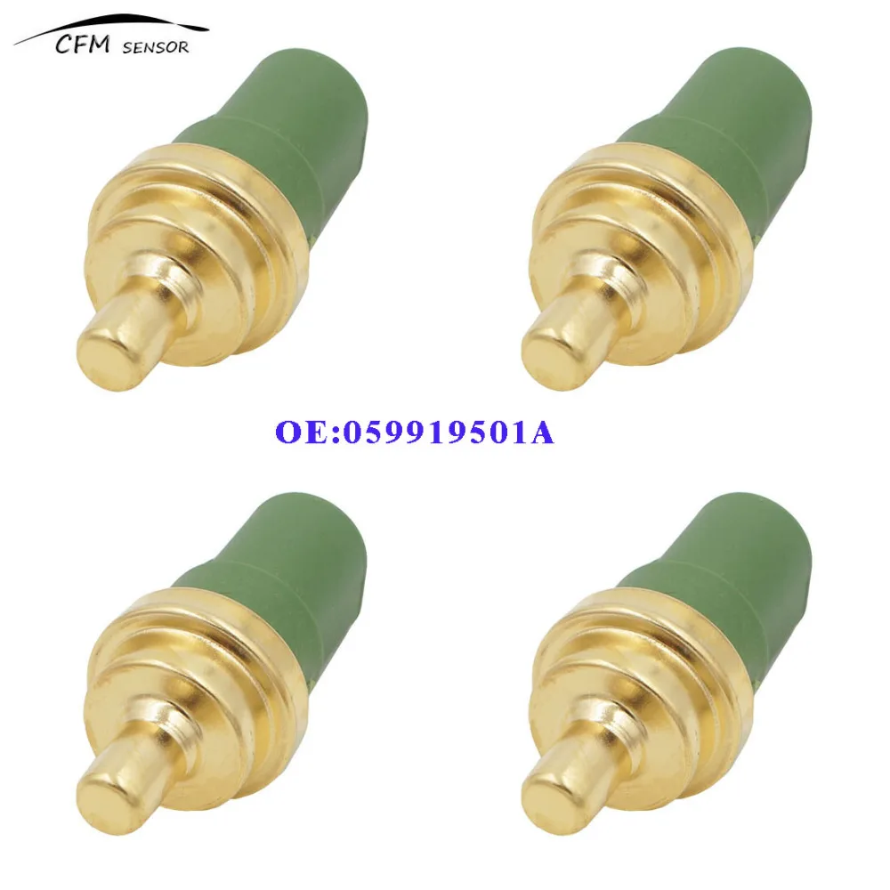 New 4pcs Engine Coolant Temperature Sensor 059919501A Water Temp Switch For VW Passat Golf Audi