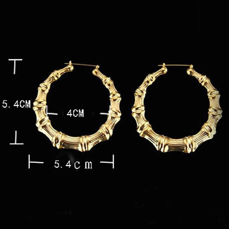 SexeMara новые модные трендовые Бамбук Серьги-кольца женские золотые серебряные классические ювелирные изделия подарок на день рождения для женщин и девушек