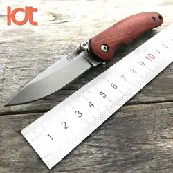 LDT оригинальный складной Ножи деревянной ручкой D2 лезвие складной походный нож охотничий нож выживания Открытый военный карманные