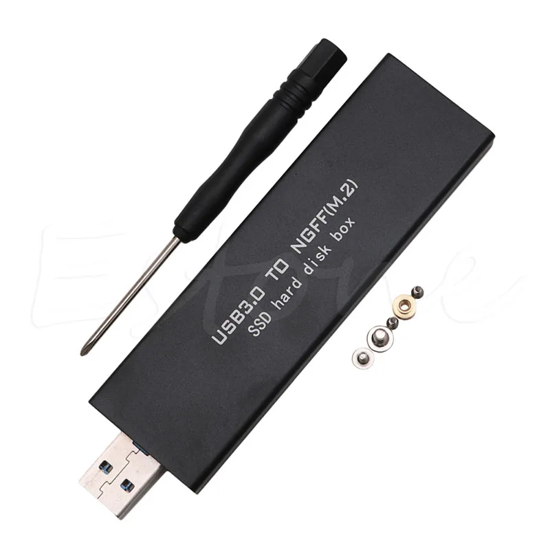 1 шт. USB 3,0 к M.2 для NGFF SSD мобильный Бард диск коробка внешний корпус для хранения новый черный