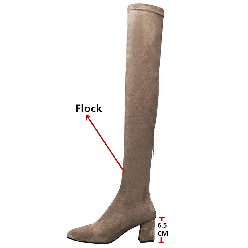 Ceny FEDONAS na buty do kolan damskie buty na wysokim obcasie szpiczasty nosek buty na imprezę kobieta obcisłe wysokie ciepłe zimowe buty śnieżne długie buty