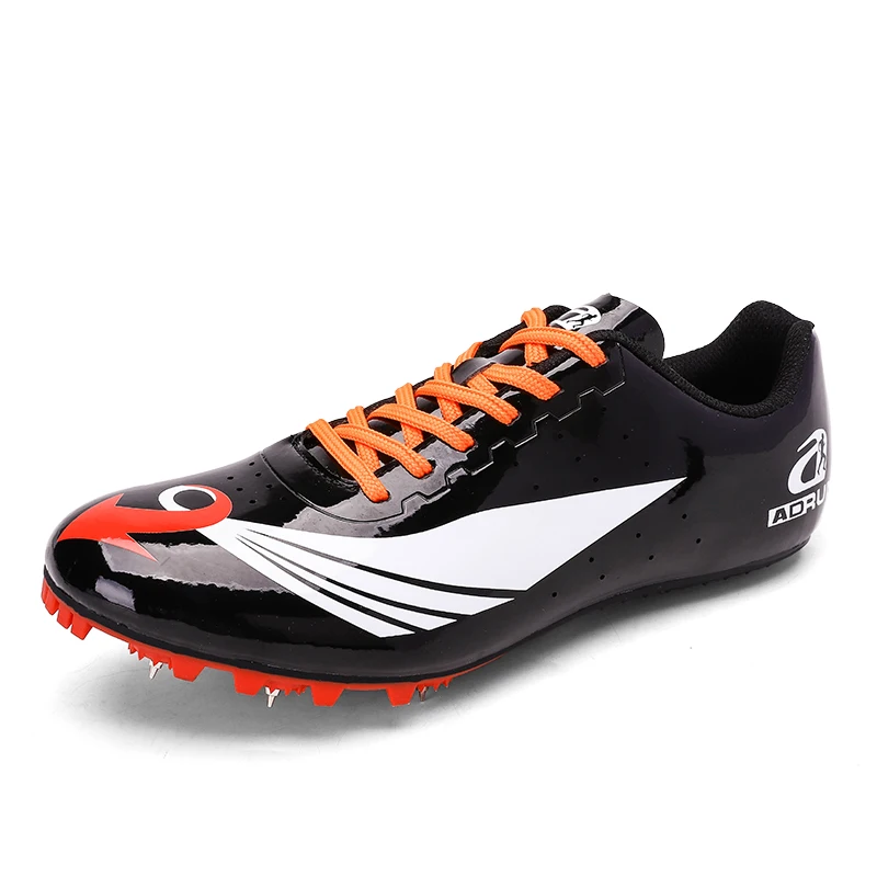 

Men Women Running Spikes Track Shoes Outdoor Man Track Field Spikes Sport Sneakers Black White Ladies Gym Professional Trainer