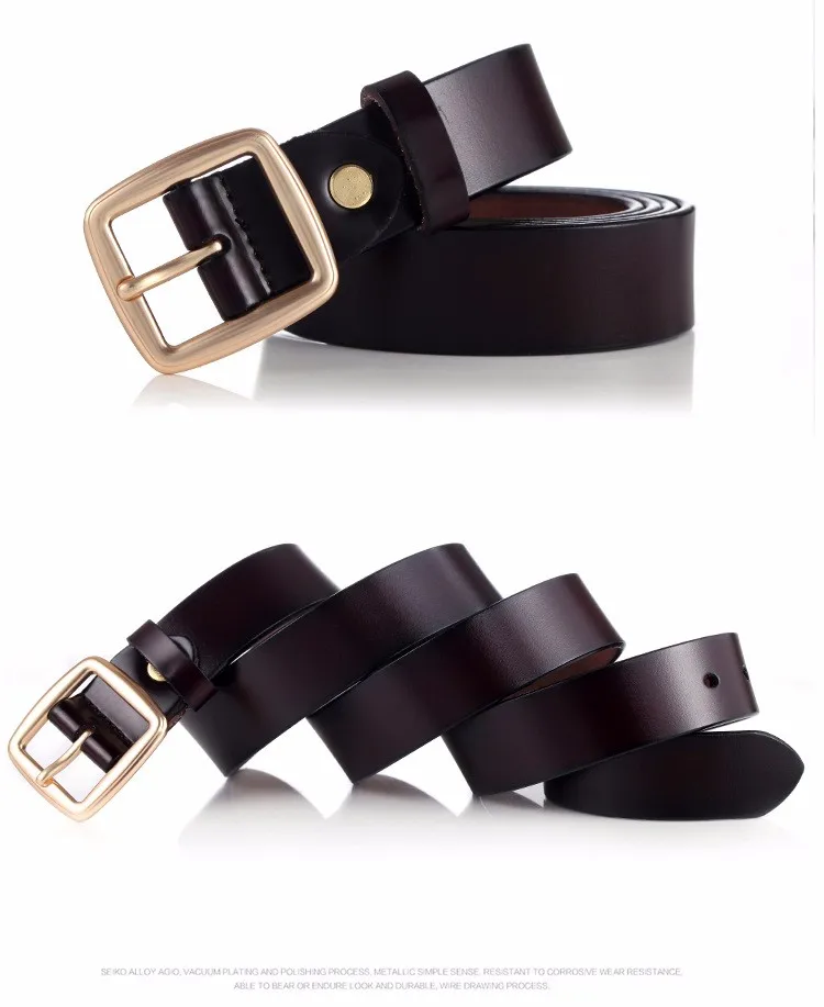 COWATHER 2019 women belts cow genuine leather pin buckle for women newest design vintage style belt high quality original brand Sadoun.com