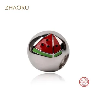 

Zhaoru 925 Sterling Silver Enamal Pendant Charm Fit Bracelet & Necklace DIY Fine Jewelry Silver Bead Charm Pendant Gift
