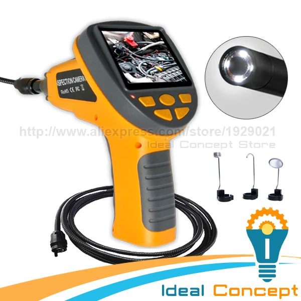 4M Cable Industrial Borescope Pipe Car Engine 10mm Inspection Camera