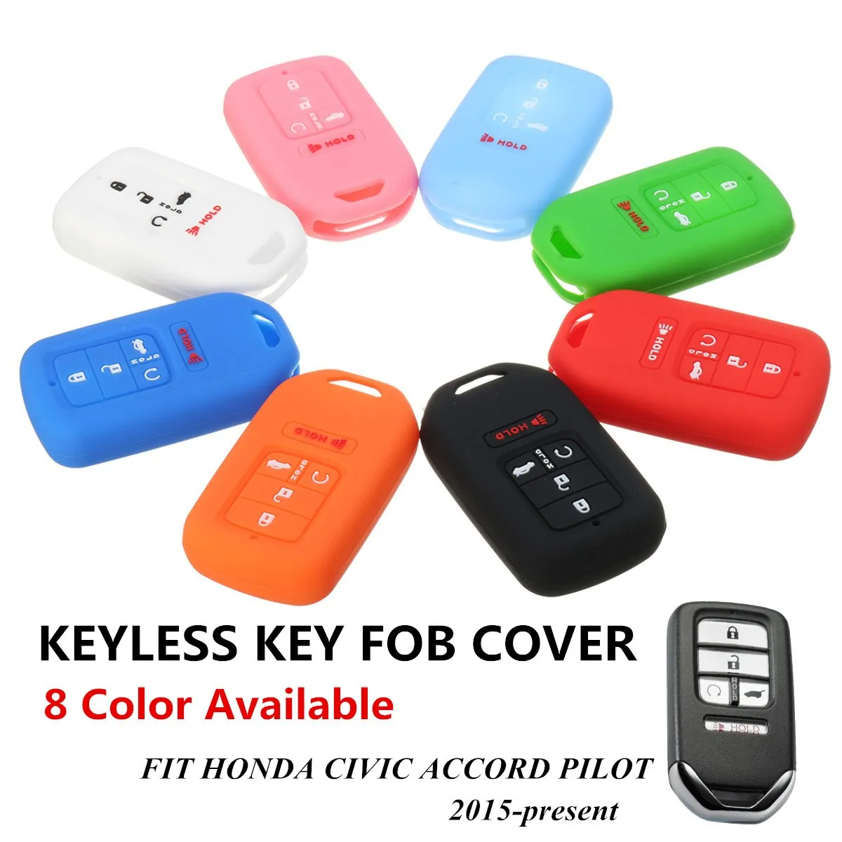 

Silicone Smart Remote Key Case Shell Cover For HONDA /CIVIC /ACCORD PILOT