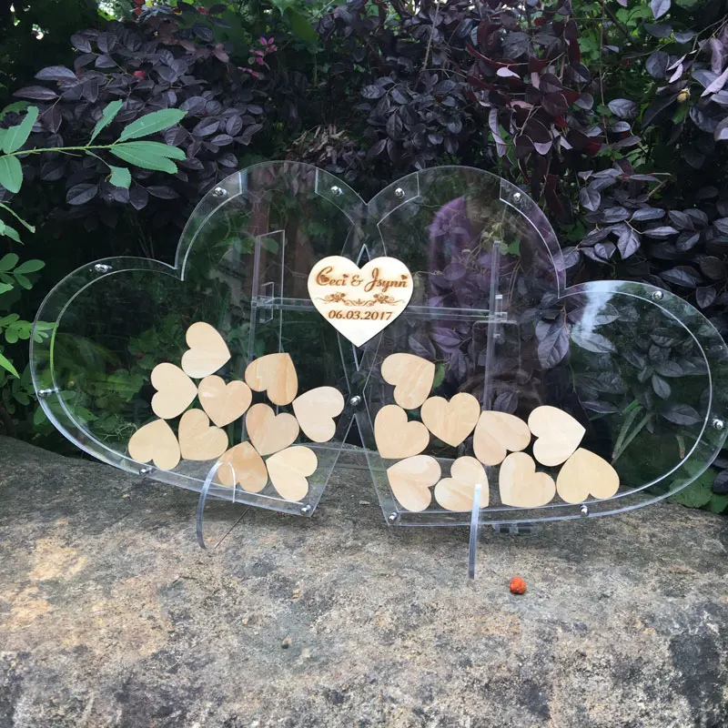 

Personalized name and date Drop Box Acrylic Frame Wedding Guest Book, Custom Guest Book Ideas,Unique Book For Wedding