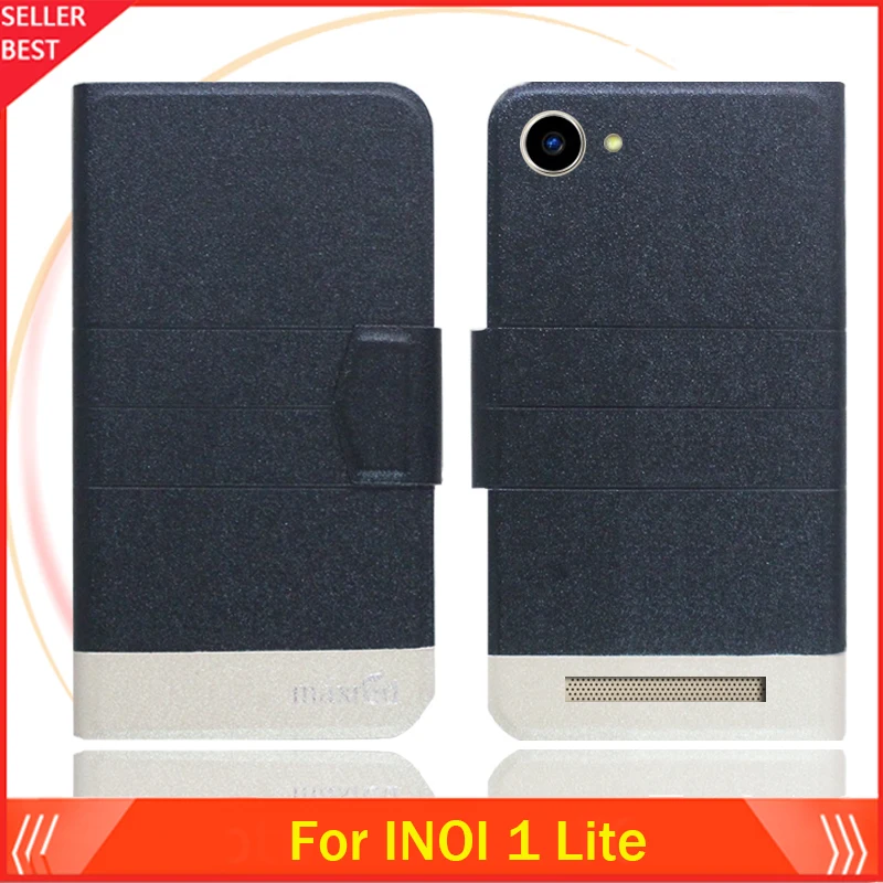 

5 Colors Hot!! INOI 1 Lite Case Customize Ultra-thin Leather Exclusive Phone Cover Folio Book Card Slots Free Shipping