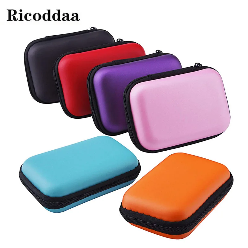 

EVA Mini Portable Earphone Bags Coin Purse Headphone USB Cable Case Storage Box Wallet Carrying Pouch Bag Earphone Accessory
