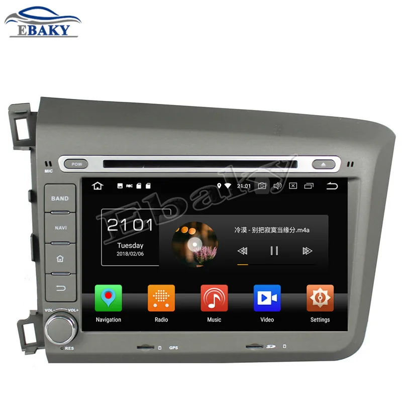 Top NaviTopia 8inch 4GB RAM 64GB ROM Octa Core Android 9.0 Car DVD Radio for Honda Civic 2012 with GPS navigation/wifi/bluetooth 13