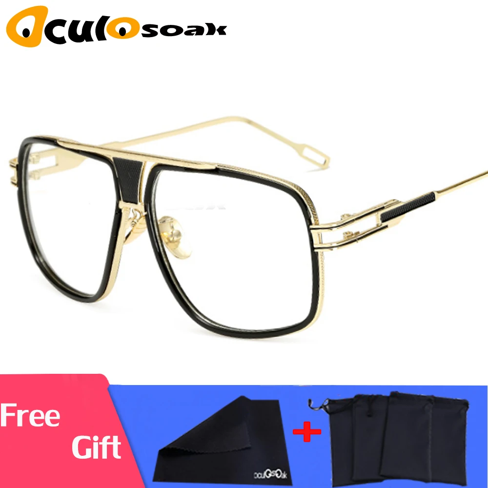 

Popular Oversize Women Square glasses Brand Designer Fashion Men Transparent Frame Clear Lens Glasses 2019 Hot Sale