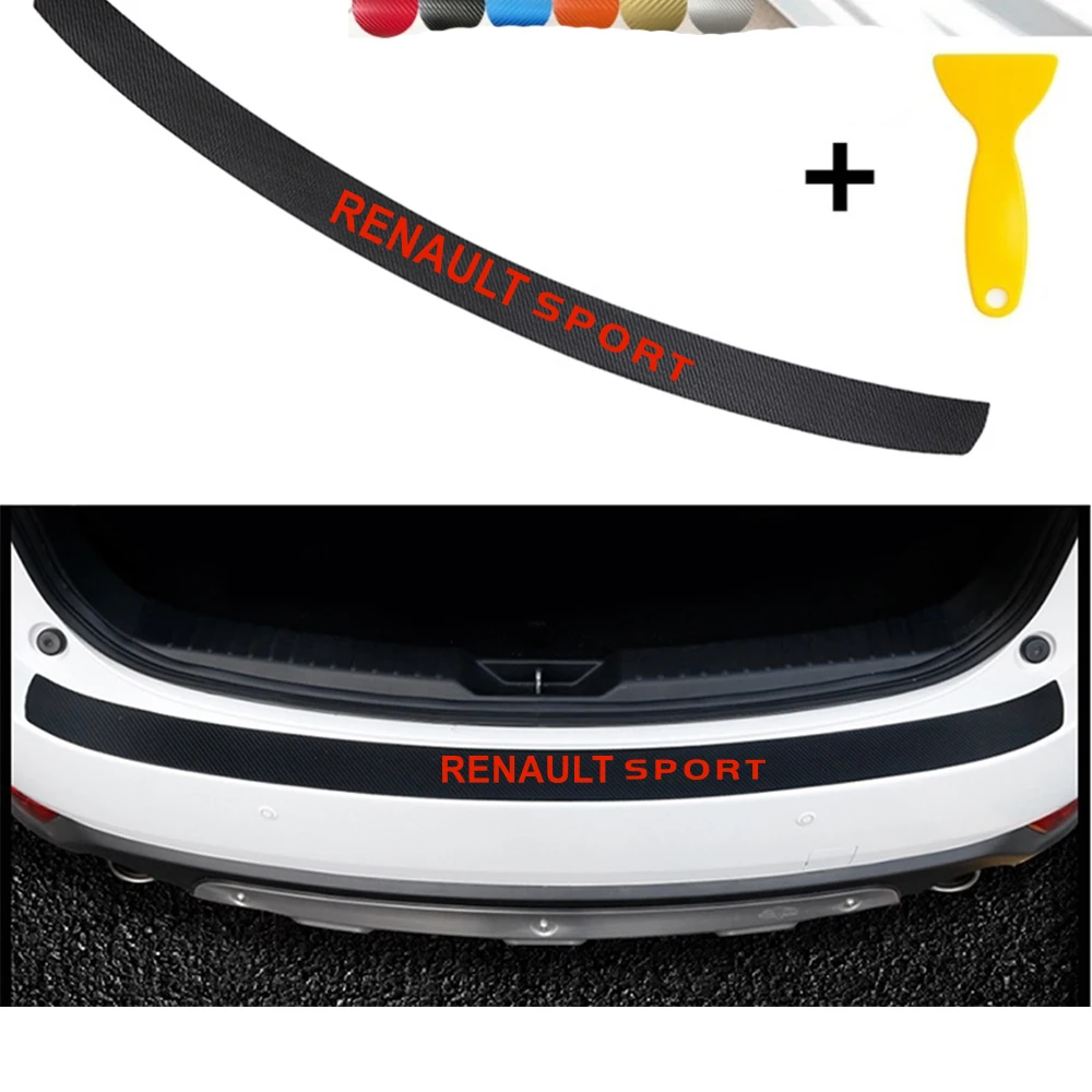 

Carbon Fiber Carbon Fiber ..Styling After Guard Rear Bumper Trunk Guard Plate Car Accessories for RENAULT Sport