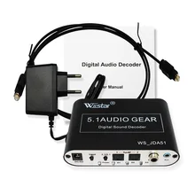 Wiistar 5.1 Audio Decoder SPDIF Coaxial to RCA DTS AC3 Digital to 5.1 Amplifier Analog decoder with USB for PS3,DVD player