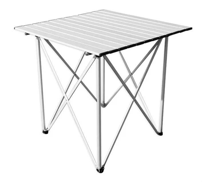 Экос td-12 стол складной со скамейками (993085). Стол из алюминиевого сплава. Туристический столик с табуретками. Стол райдер. Стол складной туристический трехсекционный 180*60см.