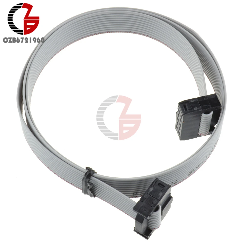 

70CM 10 Pin USBISP USBASP JTAG AVR Download Wire 10P Ribbon Cable 2.3ft 2.54mm