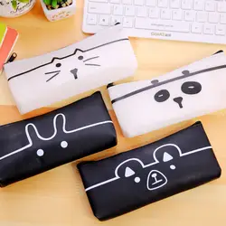 Милый Кот панда пеналы Etui Kawaii кожа Pencilcase коробка для ручек и карандашей сумки для девочек Bts корейский Канцтовары Школьные принадлежности