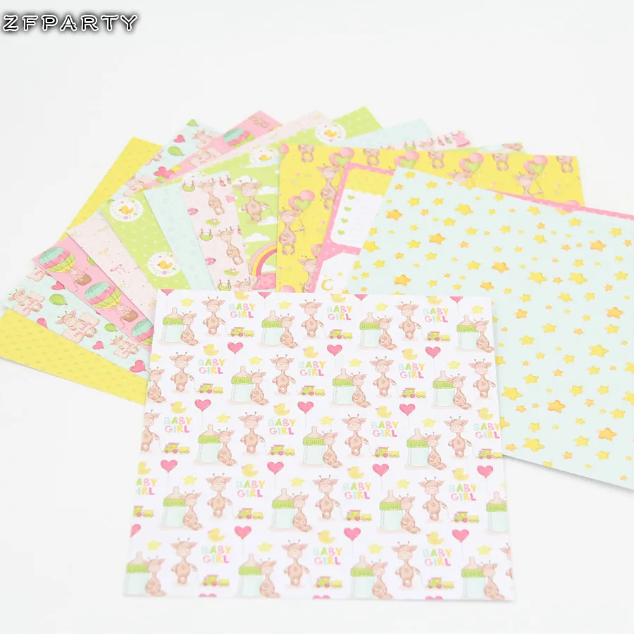 

ZFPARTY 12pcs 6" Single-side Printed Sweet Dreams pattern creative papercraft art paper handmade scrapbooking kit set books