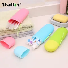 WALFOS портативный дорожный держатель для зубной пасты и щетки, колпачок, чехол для домашнего хранения, чашка, открытый держатель, аксессуары для ванной комнаты