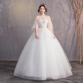 

Wedding Ball Gown 2019 New Fairy Spring Bride Dress Luxury Bridal Gowns Lace Tulle Wedding Dress Robe Mariage Princesse