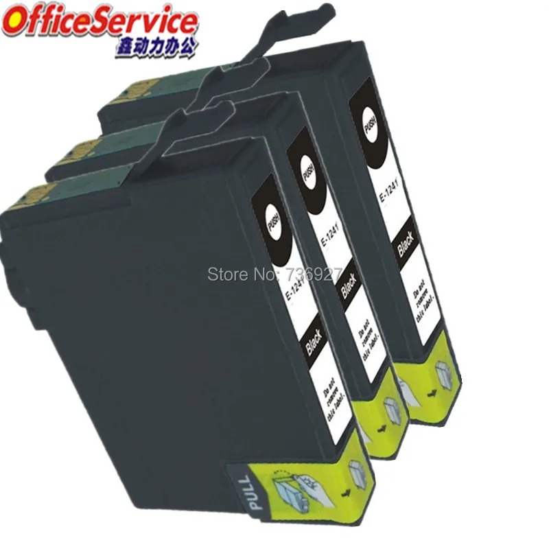3 Black T1241 Compatible ink Cartridge For Epson Stylus NX125 NX127
