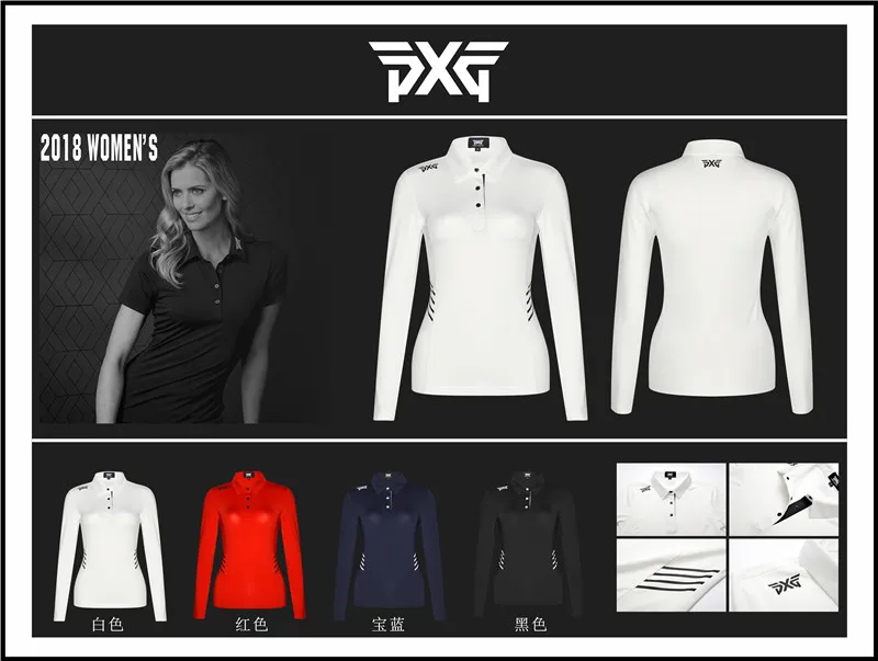Women PXG Golf T-shirt Sportswear Autumn Long Sleeve Golf Jersey 4 colors Golf clothes S-XL in choice Leisure Brand Golf shirt Women PXG Golf T-shirt Sportswear Autumn Long Sleeve Golf Jersey 4 colors Golf clothes S-XL in choice Leisure Brand Golf shirt