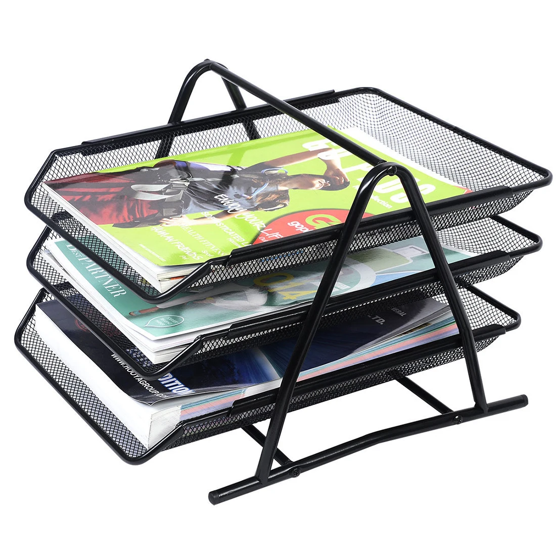 Mesh Letter Sorter Mail Tray Desk Document Organizer Business