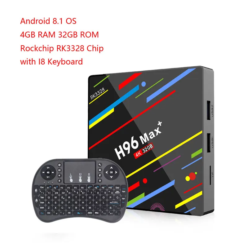 4 ГБ 64 ГБ Android 8,1 ТВ приставка H96 Max+ RK3328 Четырехъядерный 4G/32G USB 3,0 Smart 4K ТВ приставка опционально 2,4G/5G двойной wifi Bluetooth - Цвет: 4GB 32GB TV BOX I8