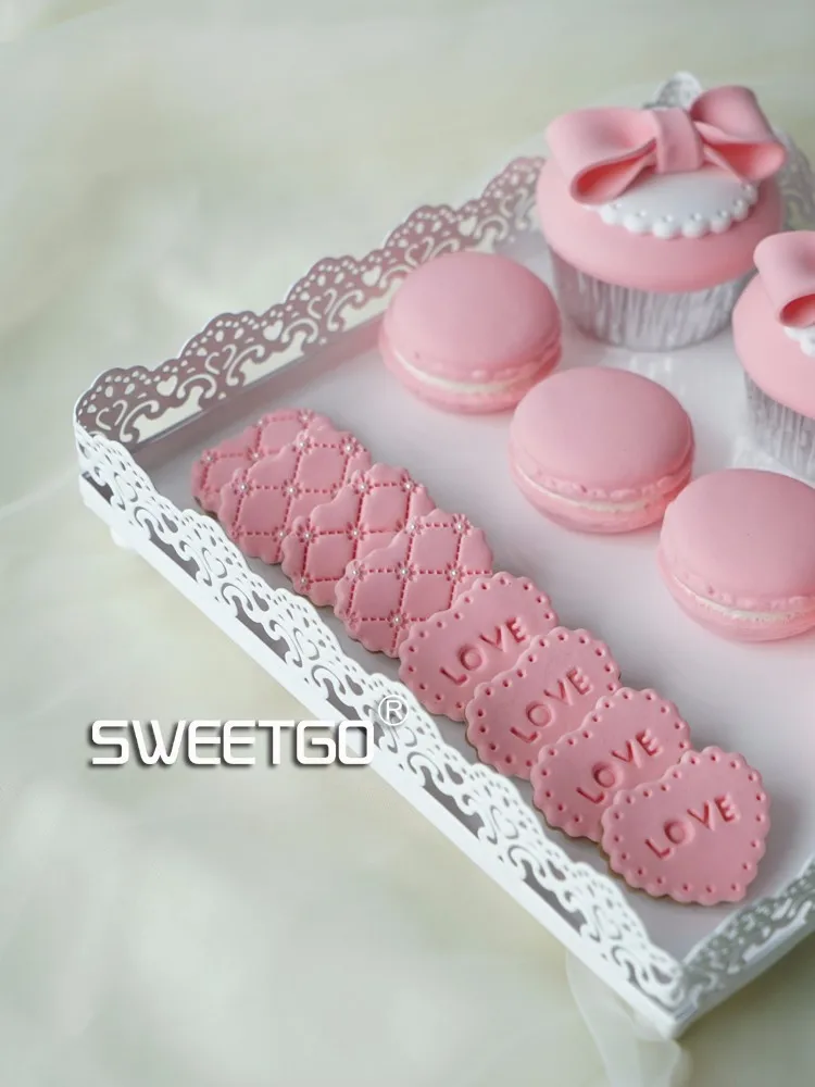 SWEETGO квадратный торт лоток 6/8/10 дюймов белый железный металлический торт инструменты высокого качества украшение для свадебного стола decoator формы для выпечки Кухня оформления столовых и баров