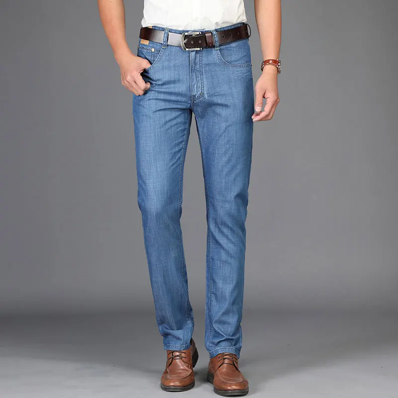 2019 Spring Summer JEEP Brand Cotton Jean Elastic Mens Casual Full Length European American Jeans Cotton Pants Fashion Trousers (3)