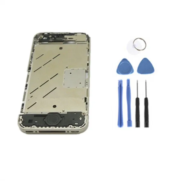 

100%original Full Parts Middle Frame Bezel Assembly Midframe cell phone Housings For iPhone 4S + Tools