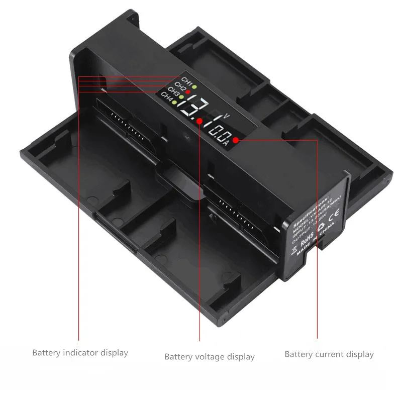 4 in 1 Folded Charger Hub housekeeper Battery Digital Display Smart  charger Support Original Charger Cable for DJI Mavic Air Drone Accessories 1 (5)