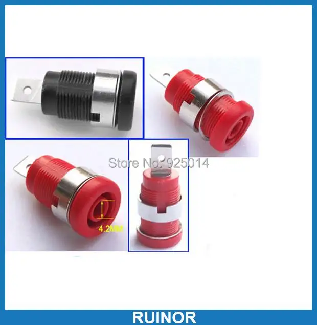 

100X red black Multimeter Binding Post 4MM Banana Terminals Test probe Soldering