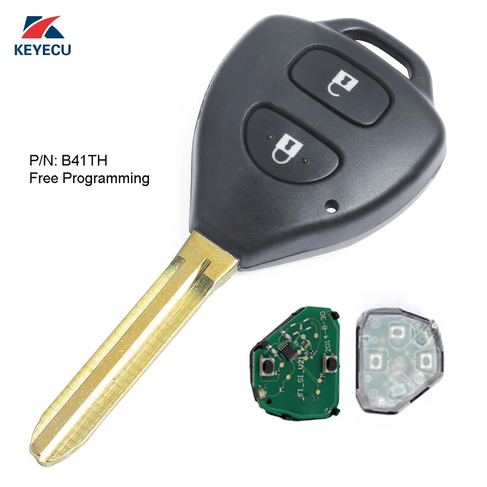 KEYECU Replacement Remote Car Key Fob 2 Button 314.3MHz G for Toyota