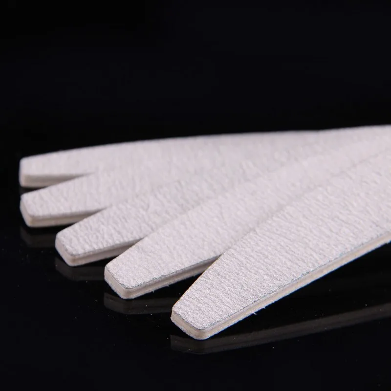

10pcs/Lot Half Moon Shape 100/180 Grey Nail Art Files Slim Sanding Set Nail Buffers Polish Gel Tools Manicure Nail Files BVEC