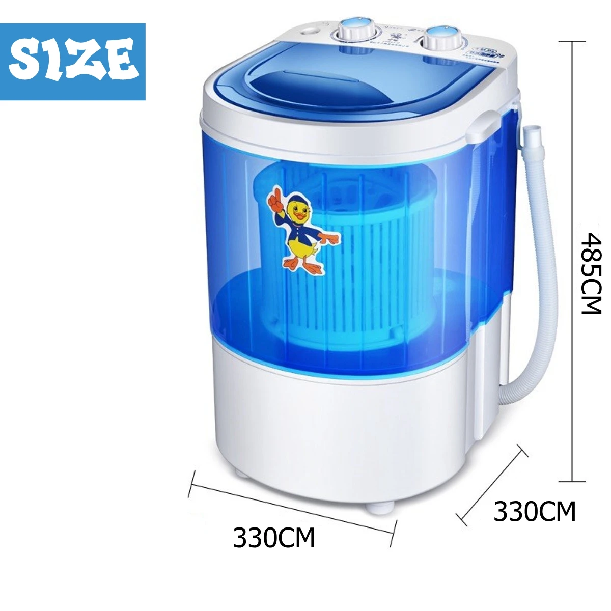 Mini Wash Machine Semi-automatic Single-barrel Washer Prevent Winding Wave Wheel Laundry Product