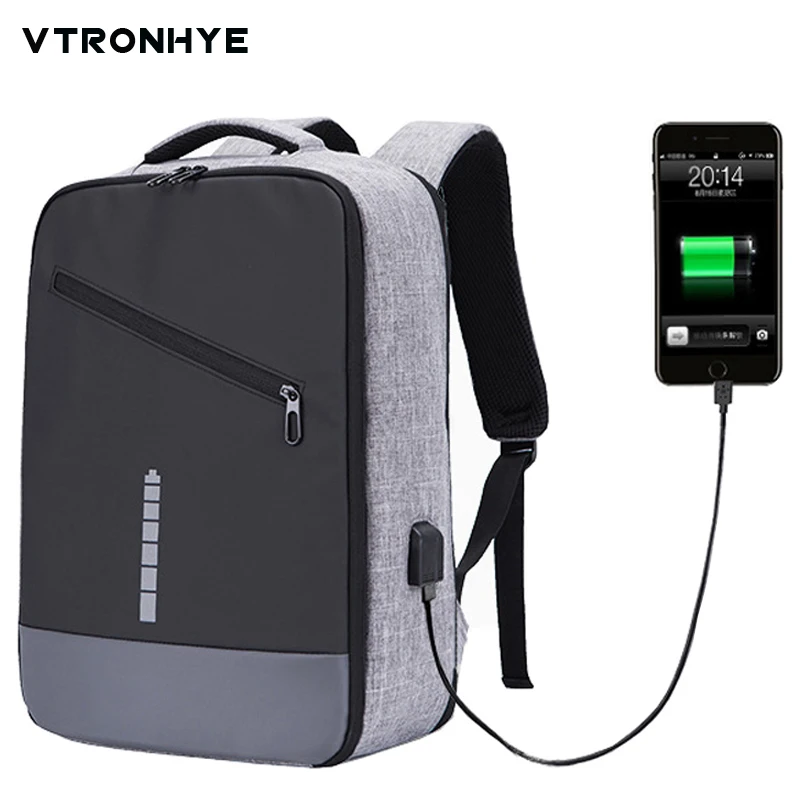 

USB Charging Anti-thief Men Laptop Backpacks for Teenager Fashion Large Capacity Male Mochila Leisure Travel Backpack