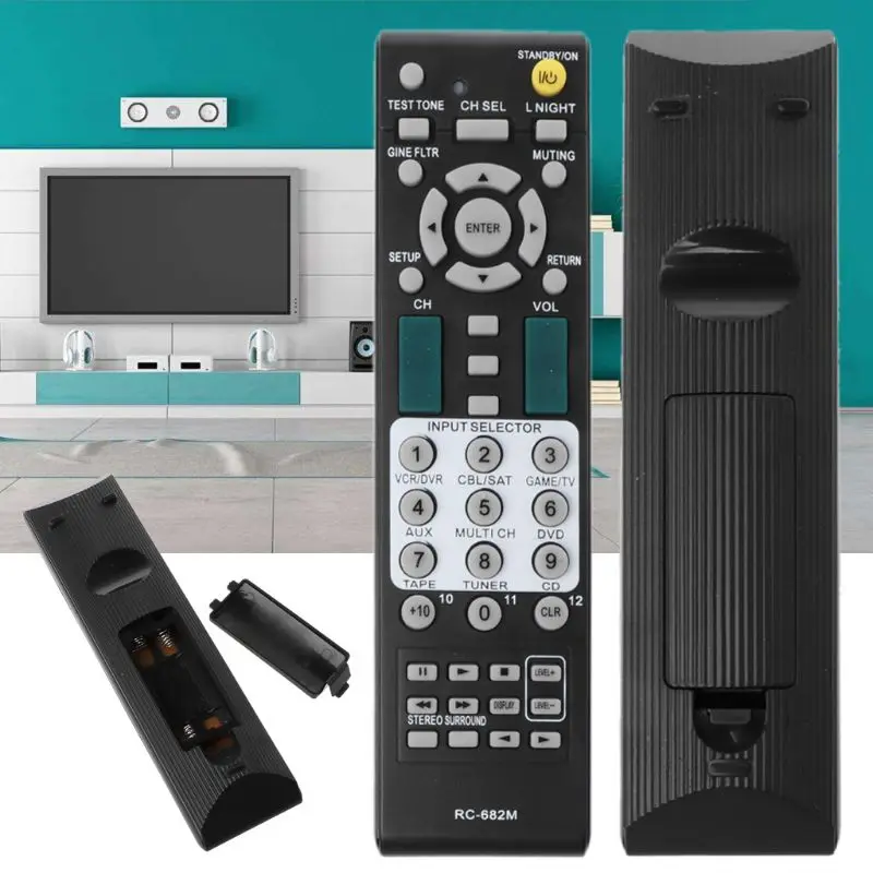 

Remote Control Replacement for Onkyo Power Amplifier AV Receiver RC-682M RC-681M RC-606S RC-607M SR603/502/504 HTR550 HTR550S