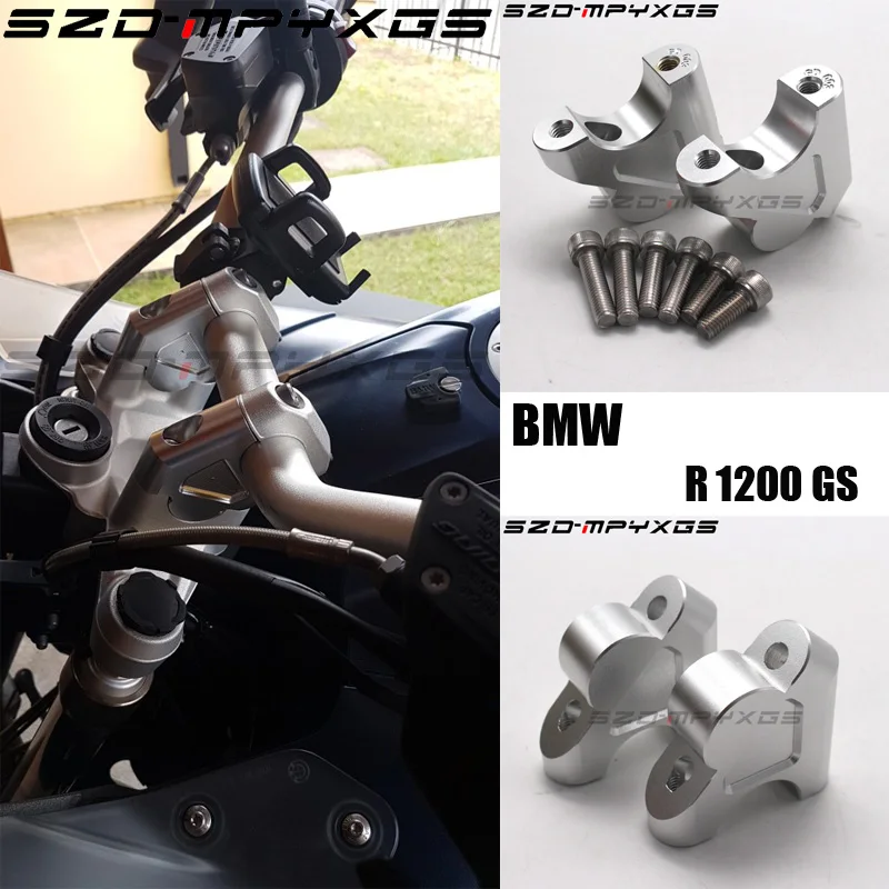 

Motorcycle Handlebar Riser 32MM Drag Handle Bar Clamp Extend Adapter for BMW R1200GS LC 13-18 Adventure ADV 14-18 R1250GS